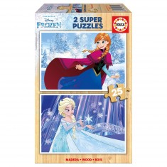 2 x 25-teiliges Puzzle: Frozen