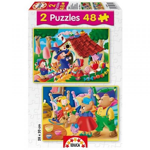 Puzzle 2 x 48 pièces - Les contes classiques - Educa-13824