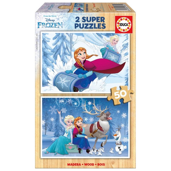 2 x 50 pieces puzzle: Frozen - Educa-16802