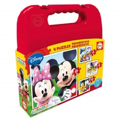 Progressive puzzle 12 to 25 pieces: Mickey and his friends