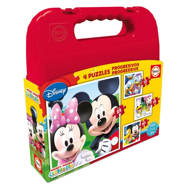 Progressive puzzle 12 to 25 pieces: Mickey and his friends - Educa-16505