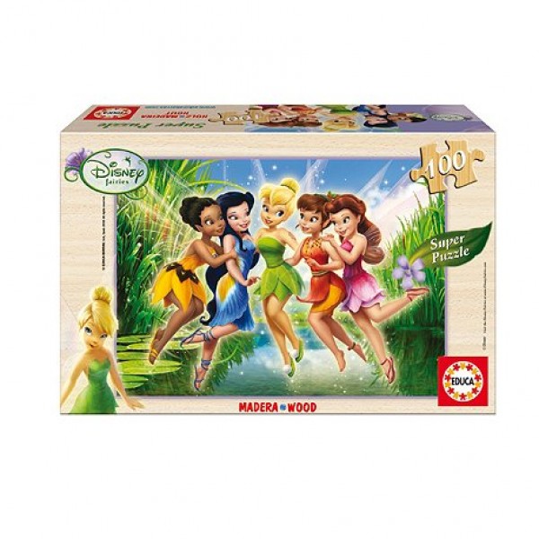 Puzzle 100 pièces en bois - Disney Fairies : Dans les marais - Educa-14659