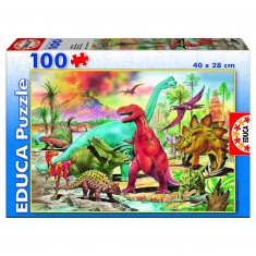 100 Teile Puzzle - Dinosaurier