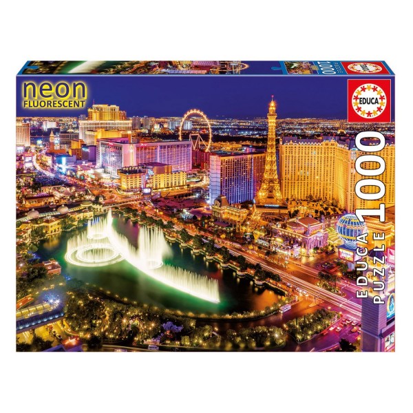 Puzzle de 1000 piezas: Las Vegas fluorescente - Educa-16761