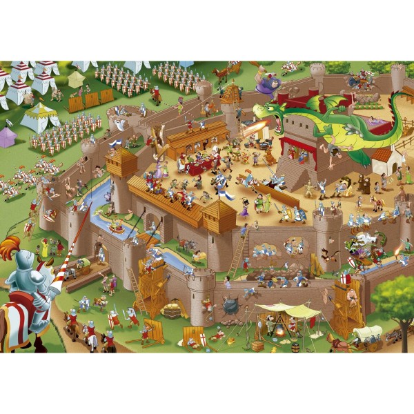 Puzzle 1000 pièces : Les histoires de l'histoire : Moyen-Âge - Educa-16343