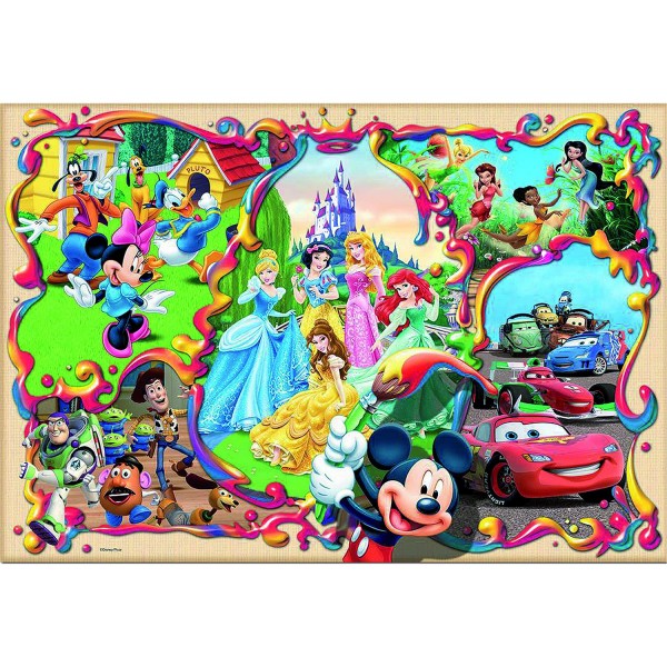 Puzzle 1000 pièces : Les mondes de Disney - Educa-15555