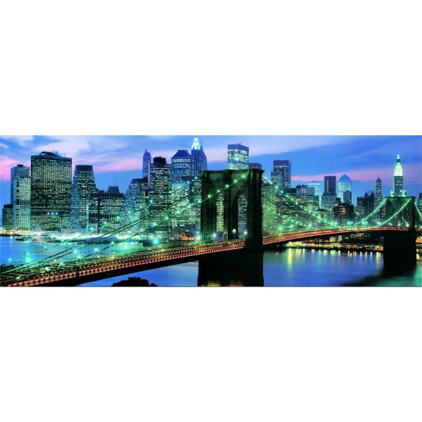 Puzzle 1000 pièces panoramique - Le Pont de Brooklyn, New York - Educa-14456