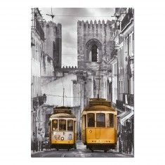 Puzzle 1500 pièces : Coloured B&W : Quartier de la Alfama, Lisbonne