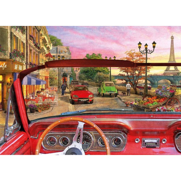 Puzzle 1500 pièces : Paris en voiture - Educa-16768