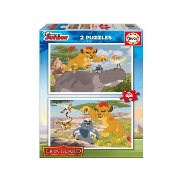 Puzzle 2 x 48 pièces : Disney Junior - La garde du Roi Lion - Educa-17168