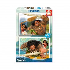 Puzzle 2 x 48 pièces : Disney - Vaiana