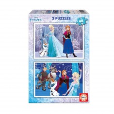 Puzzle de 2 x 48 piezas: Frozen