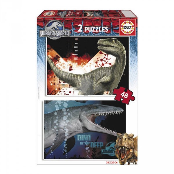 Puzzle 2 x 48 pièces : Jurassic World - Educa-16339