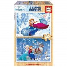 2 x 50 Teile Puzzle: Gefroren