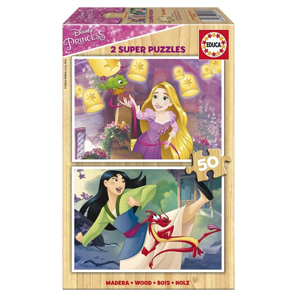 Puzzle 2 x 50 pièces : Princesses Disney - Educa-17165