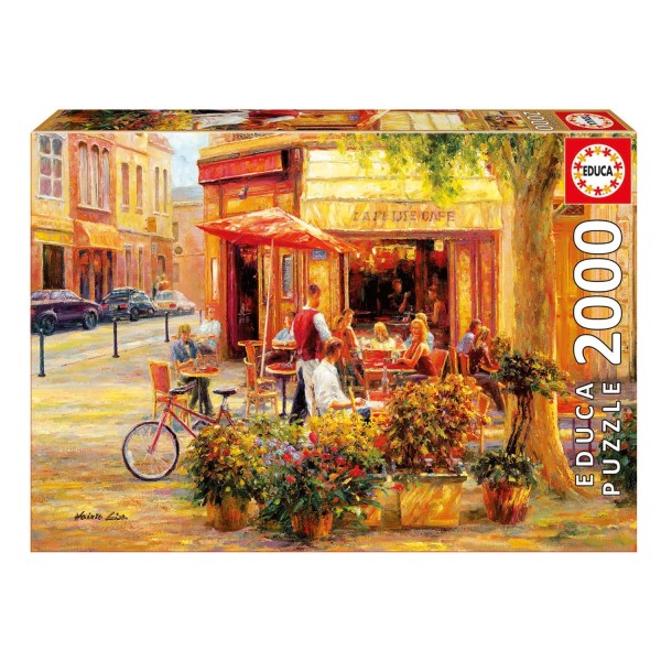 Puzzle 2000 pièces :  Corner café -  Haixia Liu - Educa-17130
