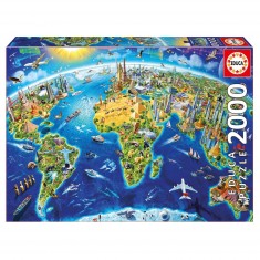 Puzzle 2000 pièces :  symboles du monde