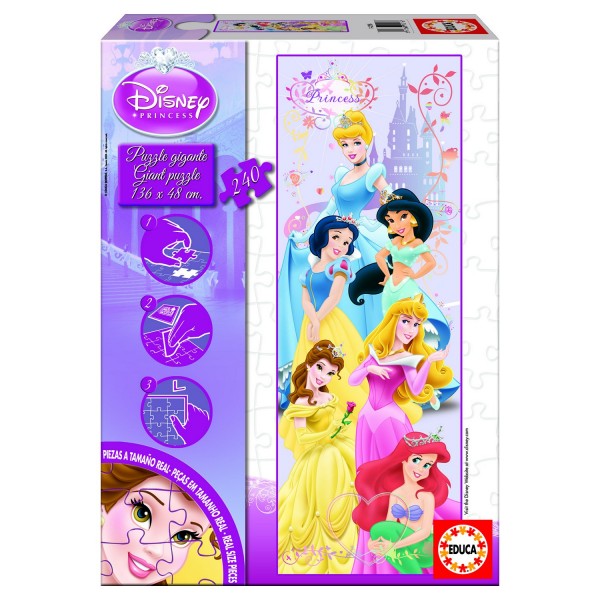 Puzzle 240 pièces vertical - Puzzle géant : Princesses Disney - Educa-14881