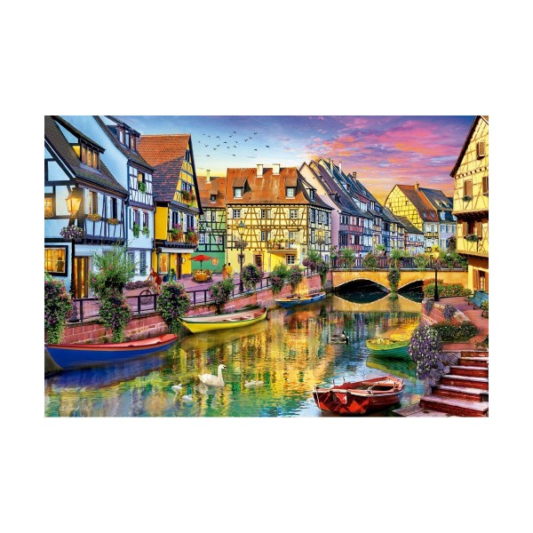 Puzzle 4000 pièces : Canal de Colmar, France - Educa-17134