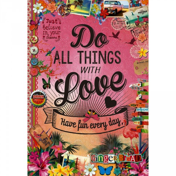 Puzzle 500 pièces : Do All things with Love - Educa-17086