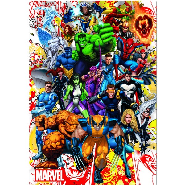 Puzzle 500 pièces : Les héros de Marvel - Educa-15560