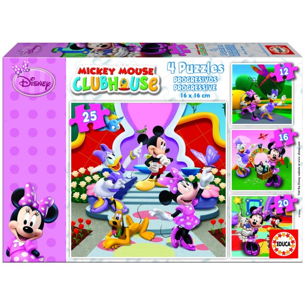 Puzzle de 12 à 25 pièces - 4 puzzles - Mickey et ses amis : Minnie - Educa-15134
