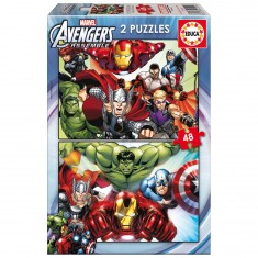 Puzzle de 2 x 48 piezas: Vengadores