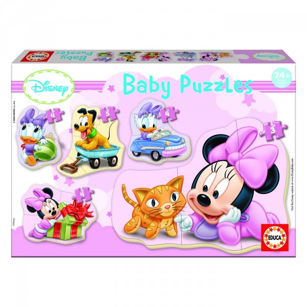 Puzzle de bebé: 5 puzzles: Disney: Minnie - Educa-15612