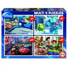 Puzzle of 50 to 150 pieces: 4 puzzles: Pixar