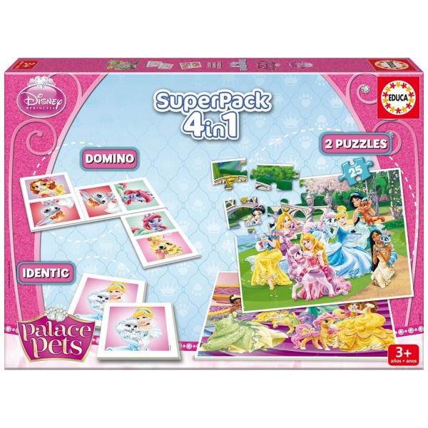 Superpack Palace Pets : Memory, puzzles et Dominos - Educa-16258