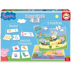 Superpack Peppa Pig : Duos, Puzzles, Association