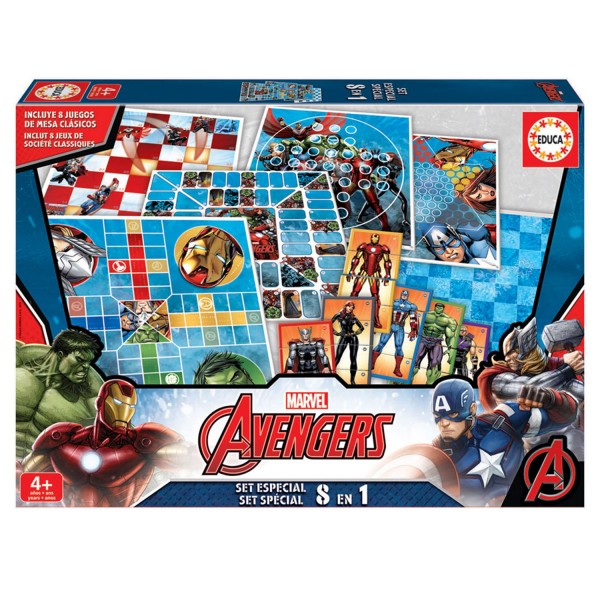 8 Jeux en 1 : Avengers - Educa-16693