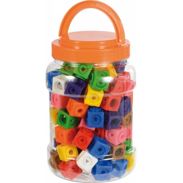 Cubos con clip 2 x 2 x 2 cm, juego de 100 piezas - Eduplay-120151