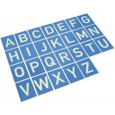 Lettres A-Z en papier rugueux 