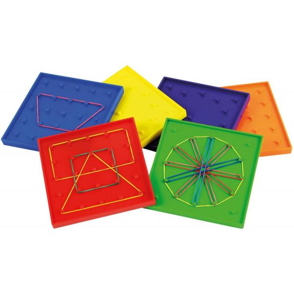 Tablero geométrico, juego de 6, 12,5 cm - Eduplay-120384