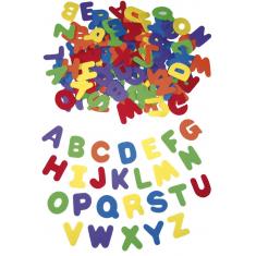 Mousse caoutchoutée, grandes lettres 4,5 cm, set de 130