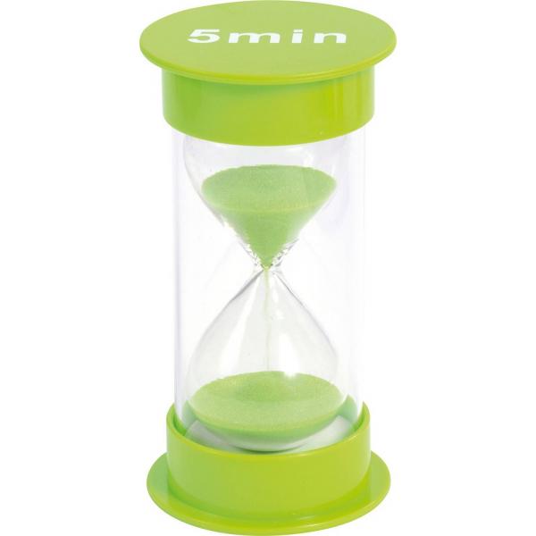 Reloj de arena de colores de diseño, 5 minutos, diámetro. 6,5 x 12,5 cm de alto - Eduplay-120443