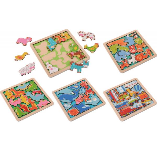 Puzzles en bois Cycles de vie set de 5 - Eduplay-121000