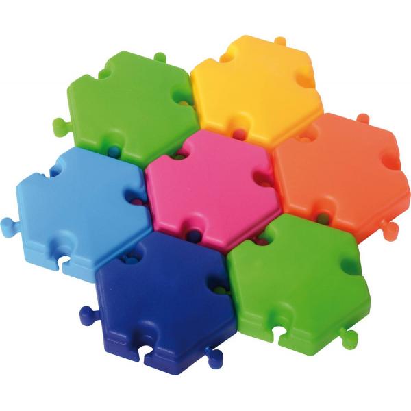 Bloques de construcción hexagonales, juego de 96 - Eduplay-120545