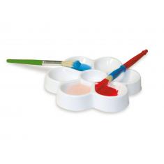 Palette fleurs pour le mélange des couleurs Ø 18 cm