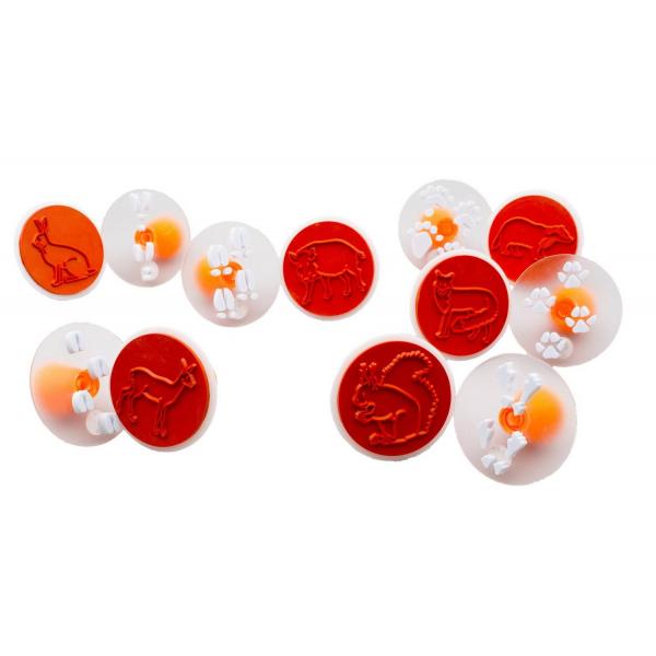 Tampon traces d'animaux, set de 12 - Eduplay-220034