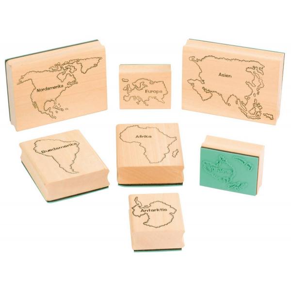 Tampon carte mondiale allemand - Eduplay-220134