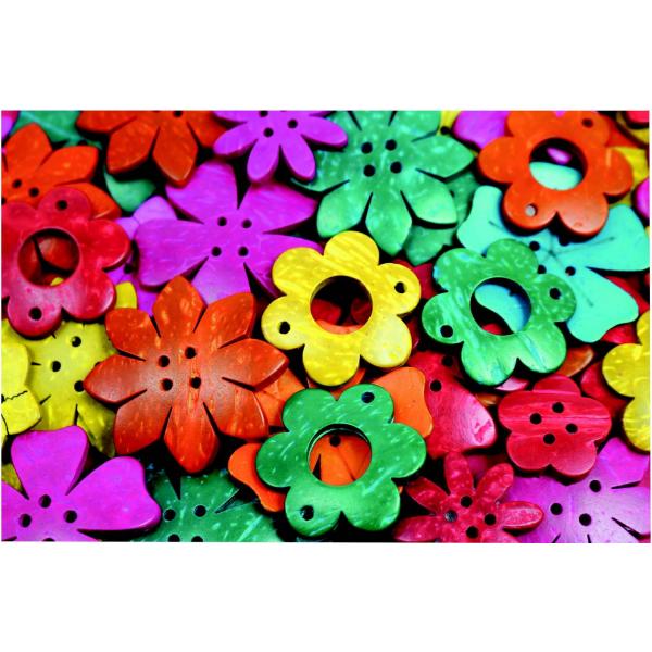 Flores de colores en cáscara de coco, 150 g - Eduplay-370153