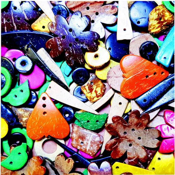 Formas de cáscara de coco de colores, 250 g - Eduplay-370154