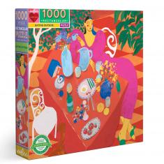 Puzzle carré 1000 pièces : Manger à l'extérieur