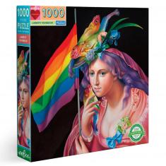 Puzzle carré 1000 pièces : Liberty Rainbow
