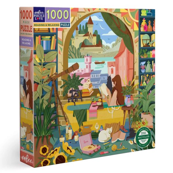 1000 piece puzzle :  Reading And Relaxing  - Eeboo-PZTRRD