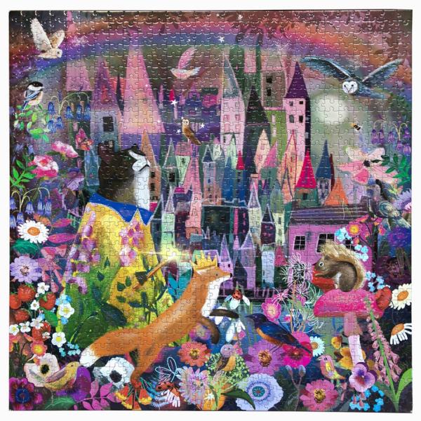  Puzzle 1000 piezas: EL GATO Y EL CASTILLO - Eeboo-PZTCAC