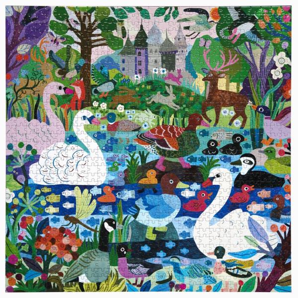  Puzzle 1000 piezas: PATOS EN EL CLARO - Eeboo-PZTDIC
