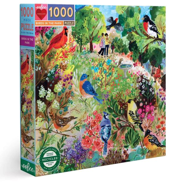 Puzzle 1000 pièces : Oiseaux dans le parc - Eeboo-PZTBPK